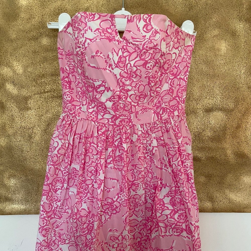 Lilly Pulitzer Pink Strapless Dress